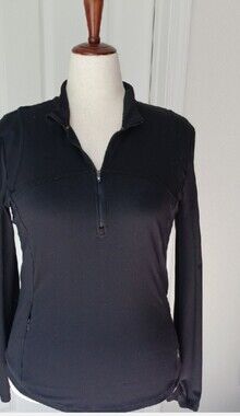 Spyder Black Long-Sleeve Quarter-Zip Pullover Large